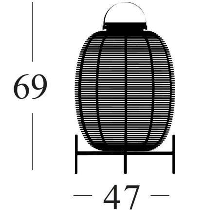 Lampe extérieur design grande Tika socle Vincent Sheppard