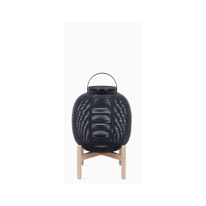 Lampe d'extérieur design petite Tika socle teck Vincent Sheppard