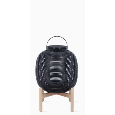 Lampe d'extérieur design petite Tika socle teck Vincent Sheppard