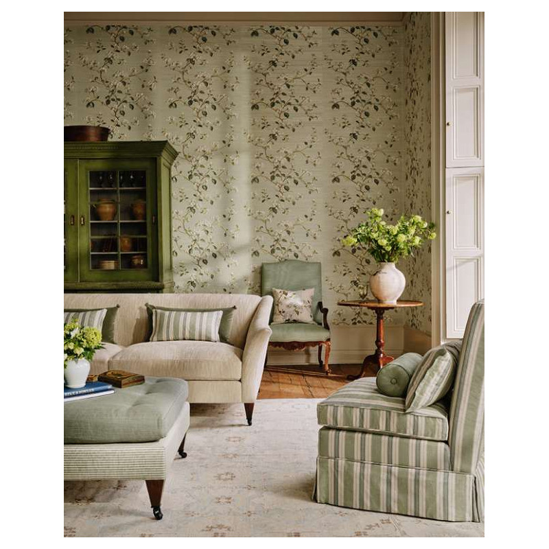 Papier peint fleuri Summerby Sisal Colefax and Fowler