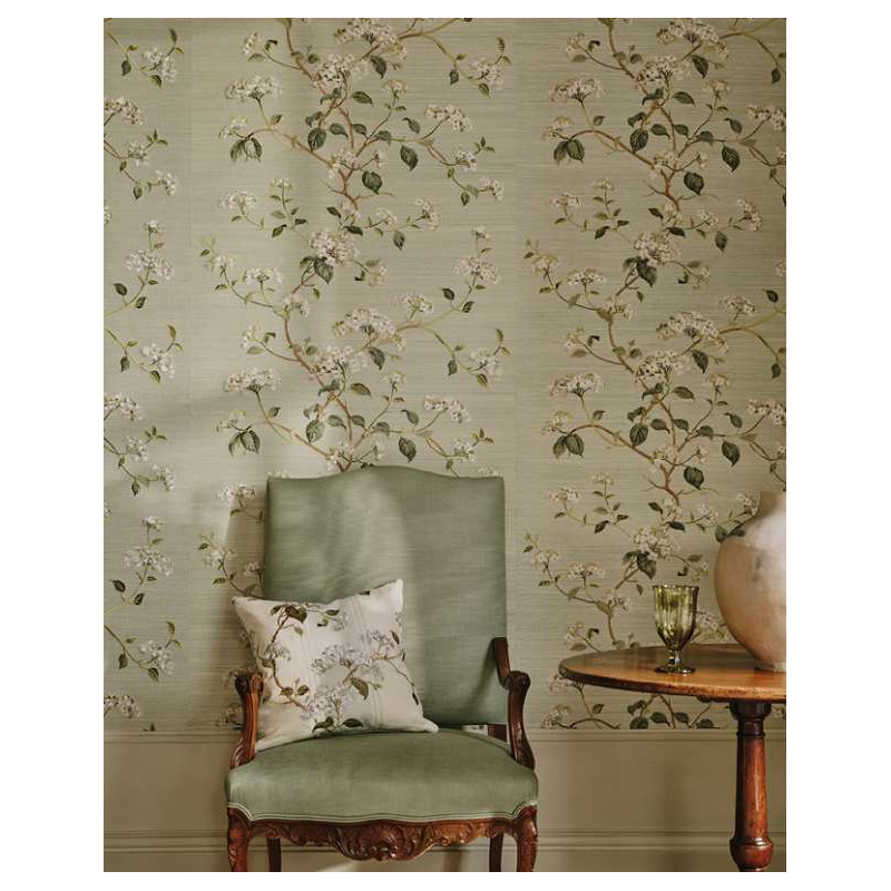 Papier peint fleuri Summerby Sisal Colefax and Fowler