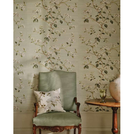 Papier peint fleuri Summerby Sisal Colefax and Fowler