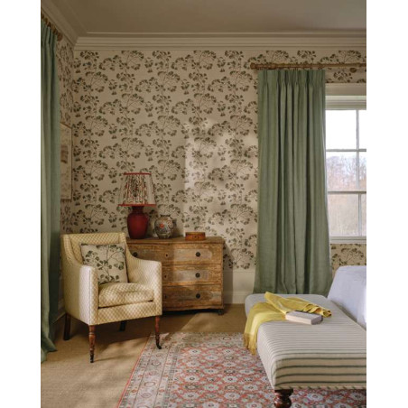 Papier peint fleuri Greenacre Sisal Colefax and Fowler
