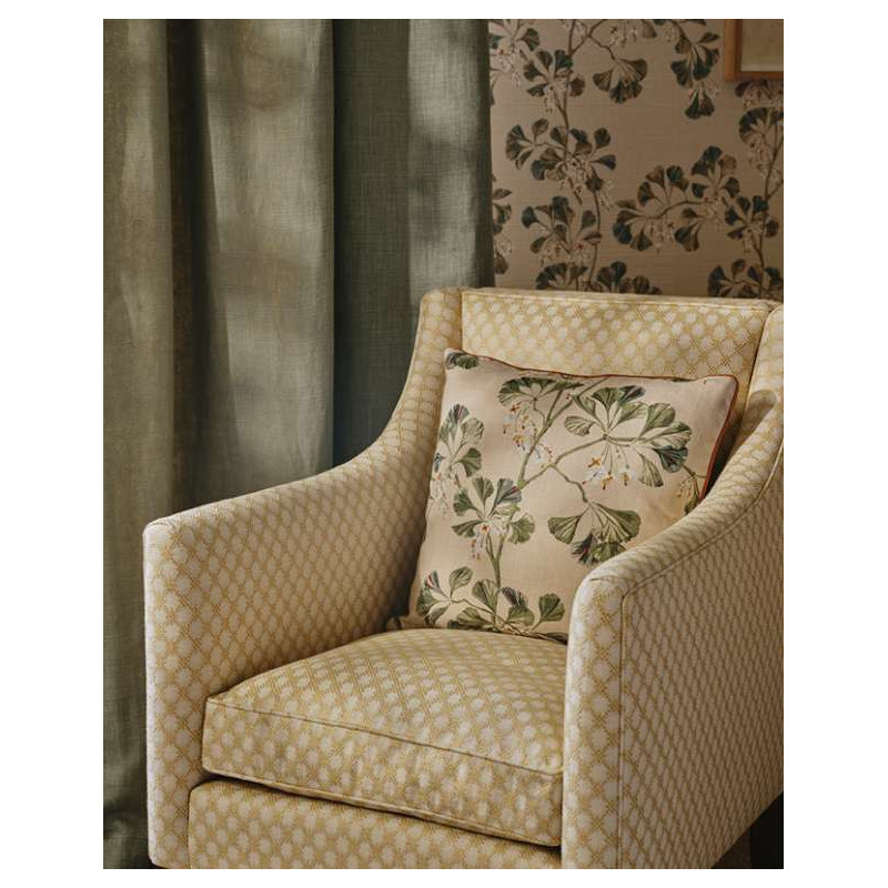 Papier peint fleuri Greenacre Sisal Colefax and Fowler