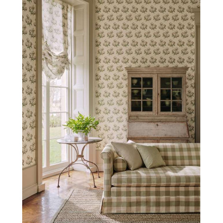 Papier peint fleuri Bowood Sisal Colefax and Fowler