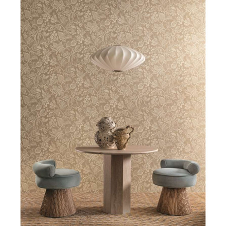 Papier peint fleuri Pastel Casamance