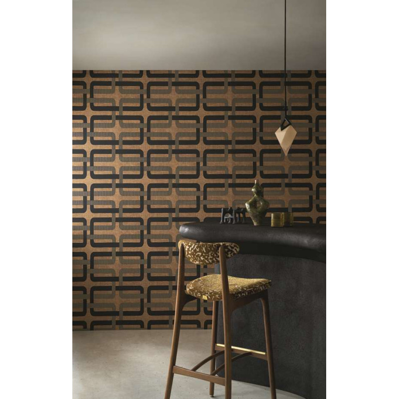 Papier peint motifs géométriques Matjara Casamance