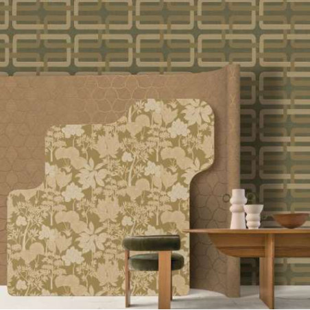 Papier peint fleuri Inara Casamance