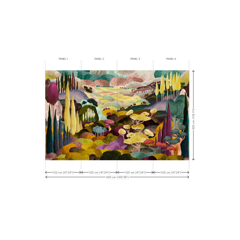 Panoramique paysage Les Songes Toscans Arte
