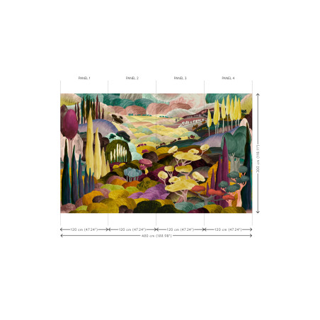 Panoramique paysage Les Songes Toscans Arte