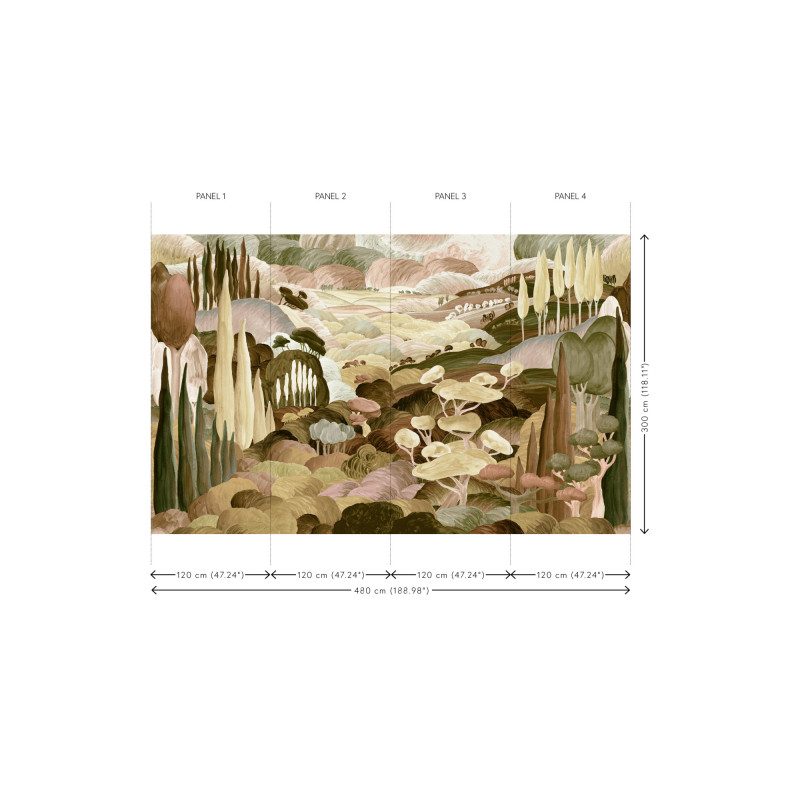 Panoramique paysage Les Songes Toscans Arte
