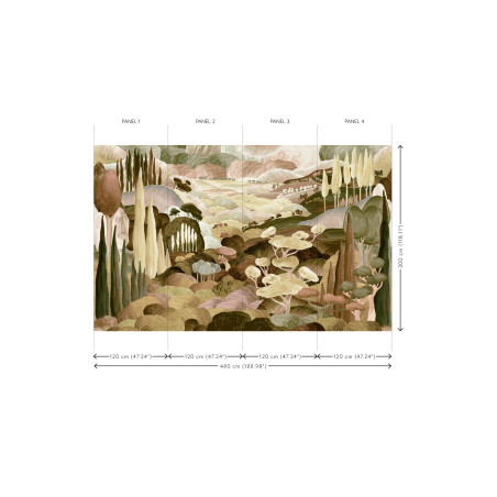 Panoramique paysage Les Songes Toscans Arte