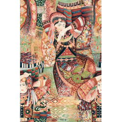 Revêtement mural ethnique Odisha Dance Arte