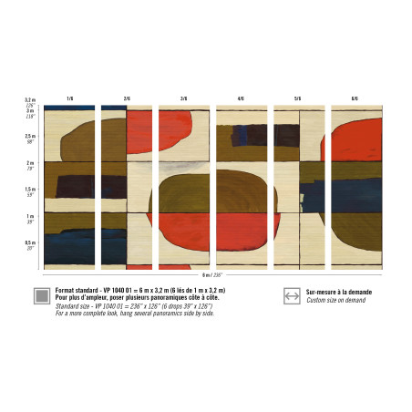 Panoramique motifs géométriques Liberté chromatique Elitis