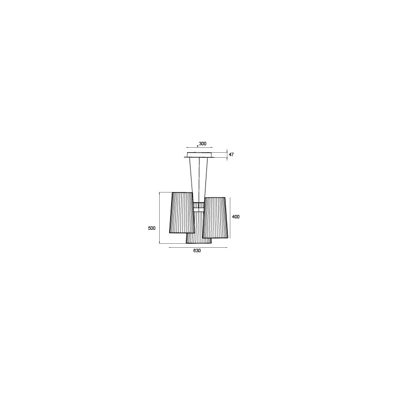 Suspension luminaire design Fiesta x3 10 HEURES 10