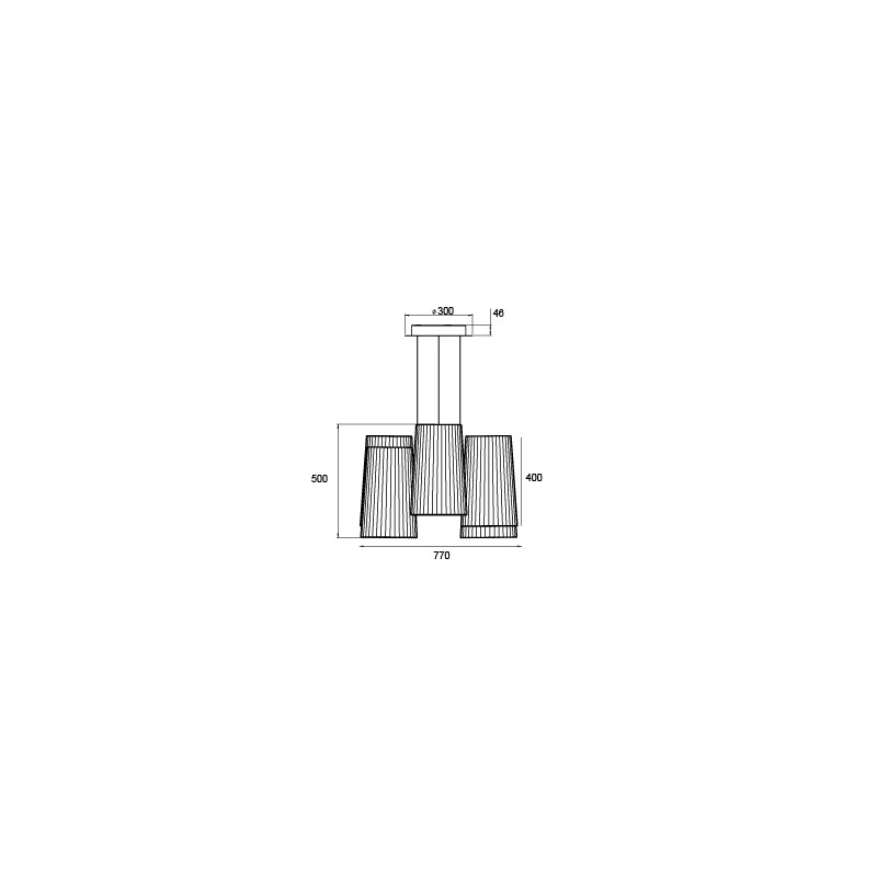 Suspension luminaire design Fiesta x6 10 HEURES 10