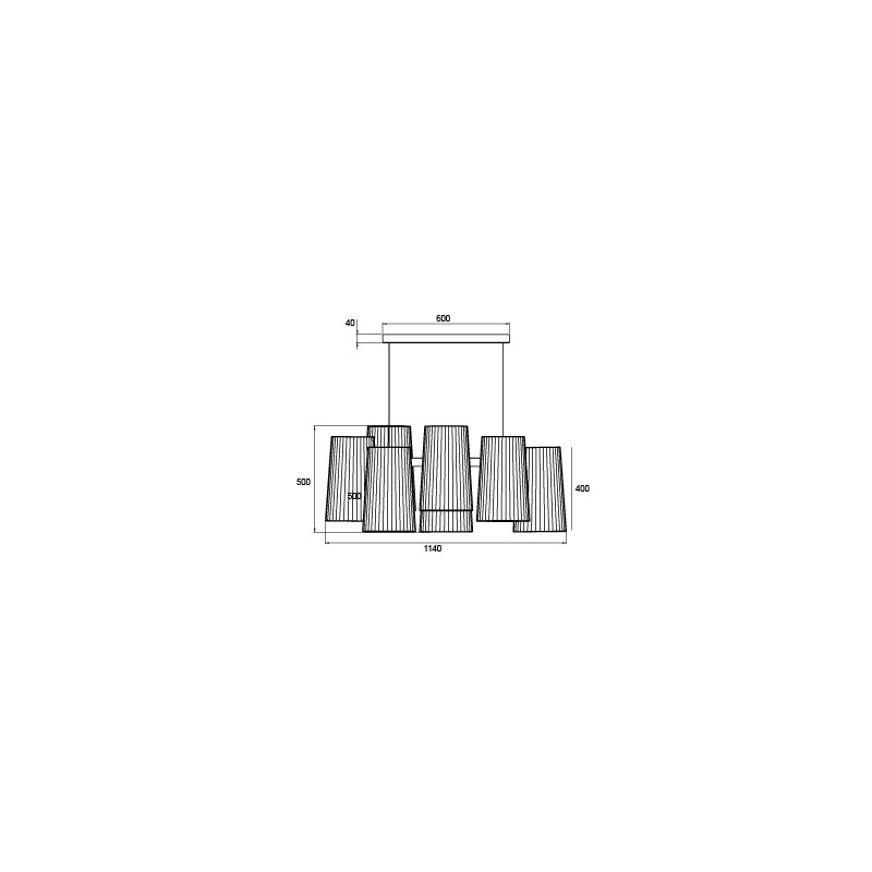 Suspension luminaire design Fiesta x8 10 HEURES 10