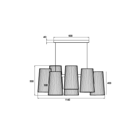 Suspension luminaire design Fiesta x8 10 HEURES 10