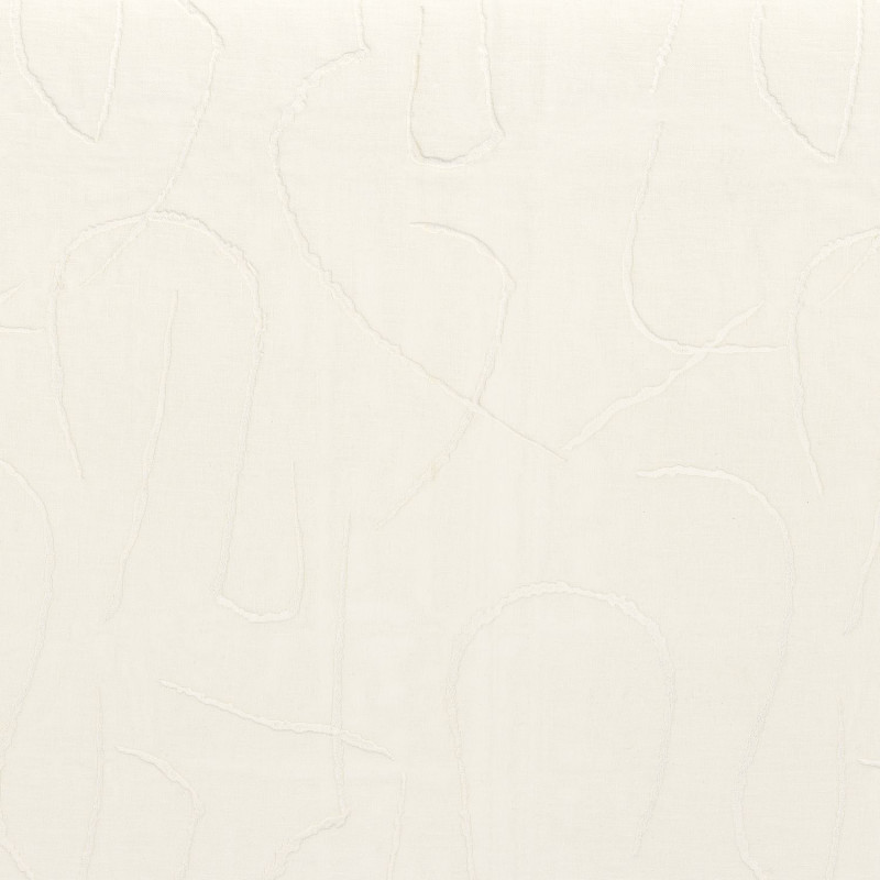 Tissu géométrique Fusain Sheer Camengo