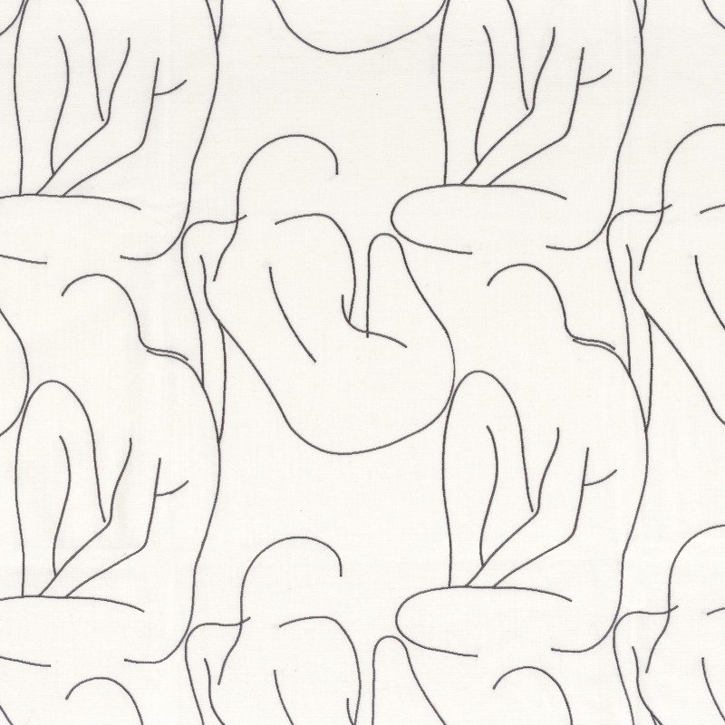 Tissu absrtait Croquis Camengo