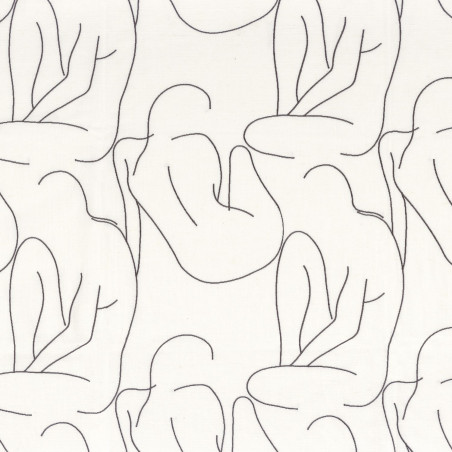 Tissu absrtait Croquis Camengo