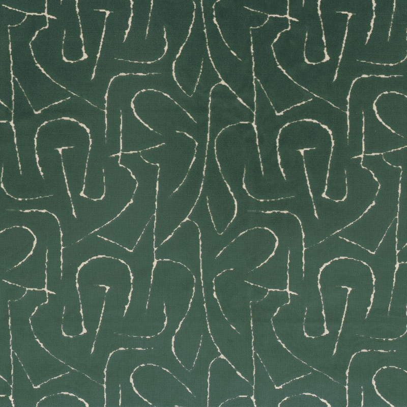 Tissu géométrique Fusain Velvet Camengo