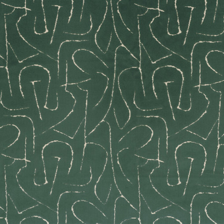 Tissu géométrique Fusain Velvet Camengo