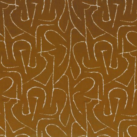 Tissu géométrique Fusain Velvet Camengo