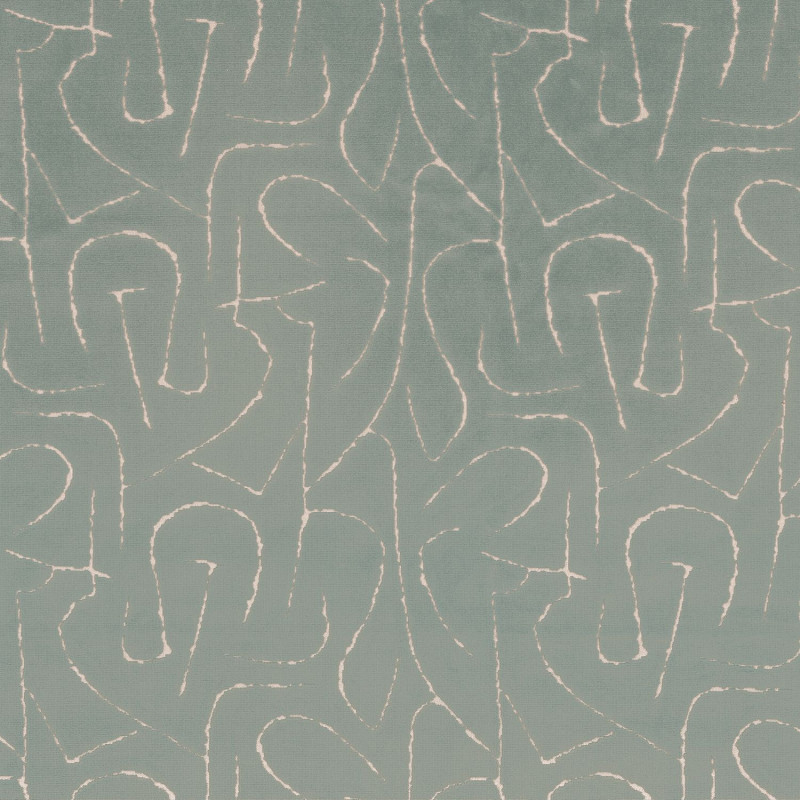 Tissu géométrique Fusain Velvet Camengo