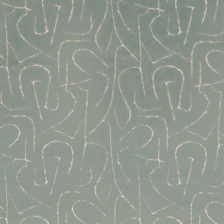 Tissu géométrique Fusain Velvet Camengo