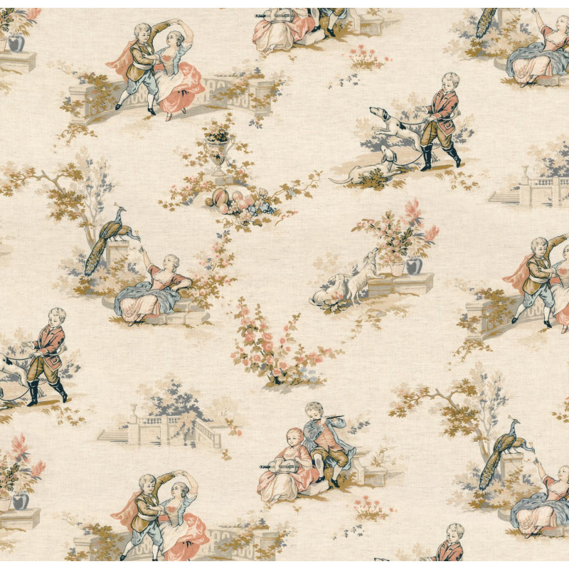 Tissu toile de Jouy Gavotte Camengo