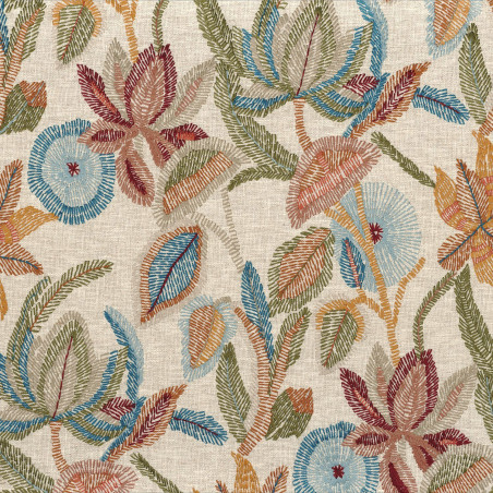Tissu fleuri The lost garden Casamance