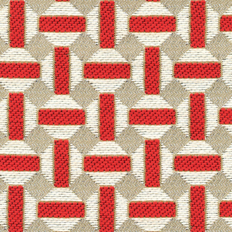 Tissu géométrique Sarnico Élitis