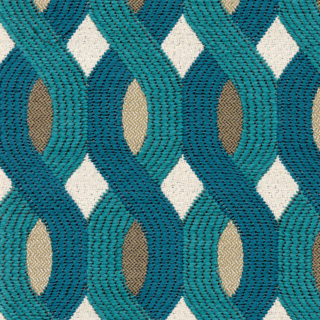 Tissu géométrique Aquarama Élitis