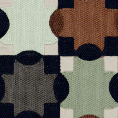 Tissu géométrique Crossroads Elitis