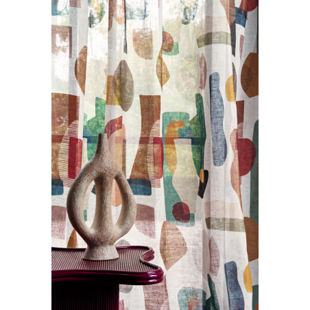 Tissu géométrique Machaya print Casamance