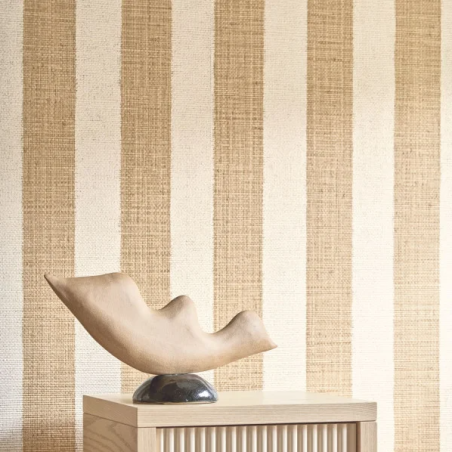 Papier peint vinyle rayures Opio Casamance