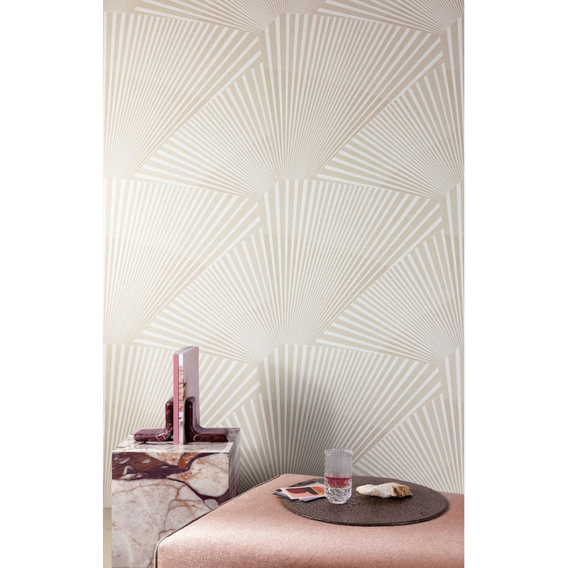 Papier peint motifs géométriques Raggiera Masureel