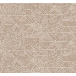Papier peint motifs géométriques Bogolan Masureel