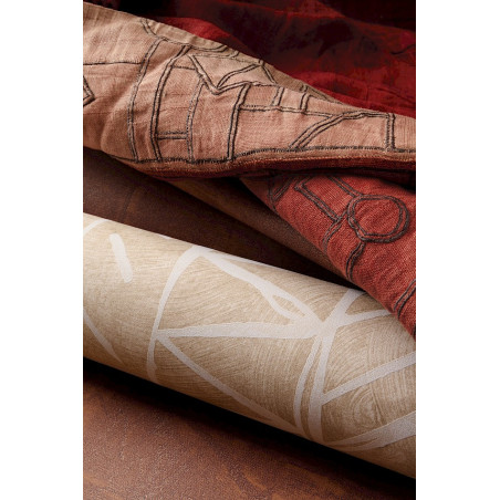 Papier peint motifs géométriques Bogolan Masureel