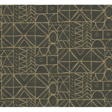 Papier peint motifs géométriques Bogolan Masureel