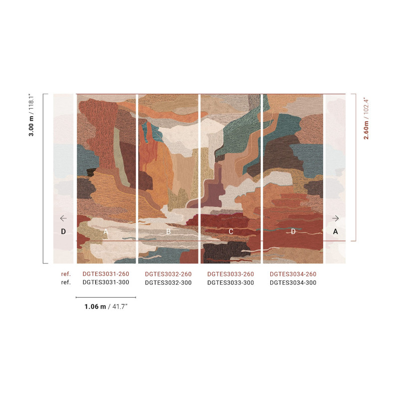 Panoramique motifs géométriques Arazzo Masureel