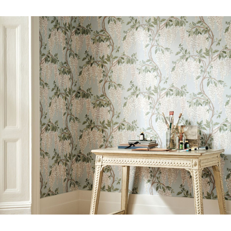 Papier peint fleuri Wisteria Walk Nina Campbell