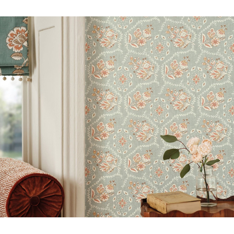 Papier peint fleuri Pagelle Nina Campbell