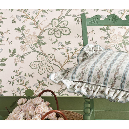 Papier peint fleuri Geneviève Nina Campbell