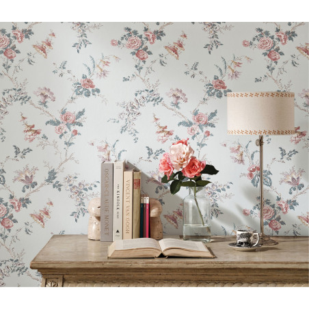 Papier peint fleuri Boscobel Nina Campbell