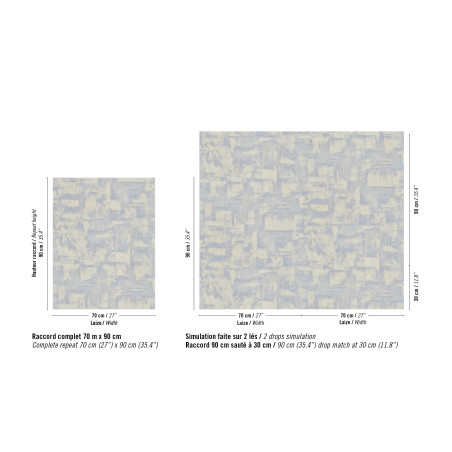 Papier peint vinyle texture Strate Élitis