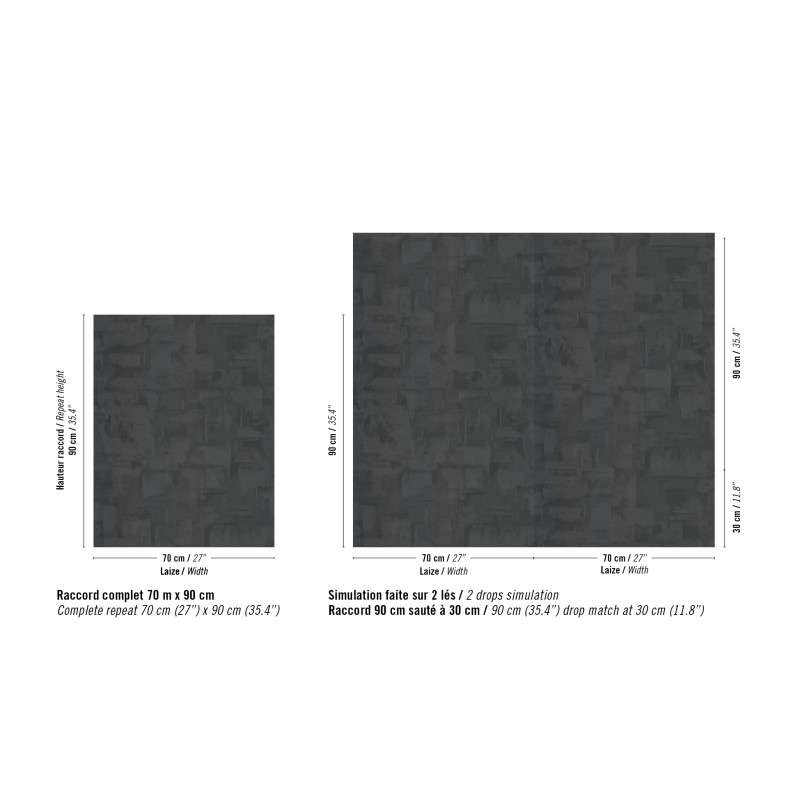 Papier peint vinyle texture Strate Élitis