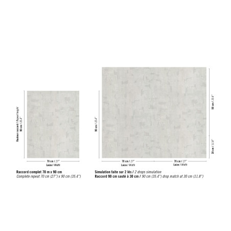 Papier peint vinyle texture Strate métal Élitis