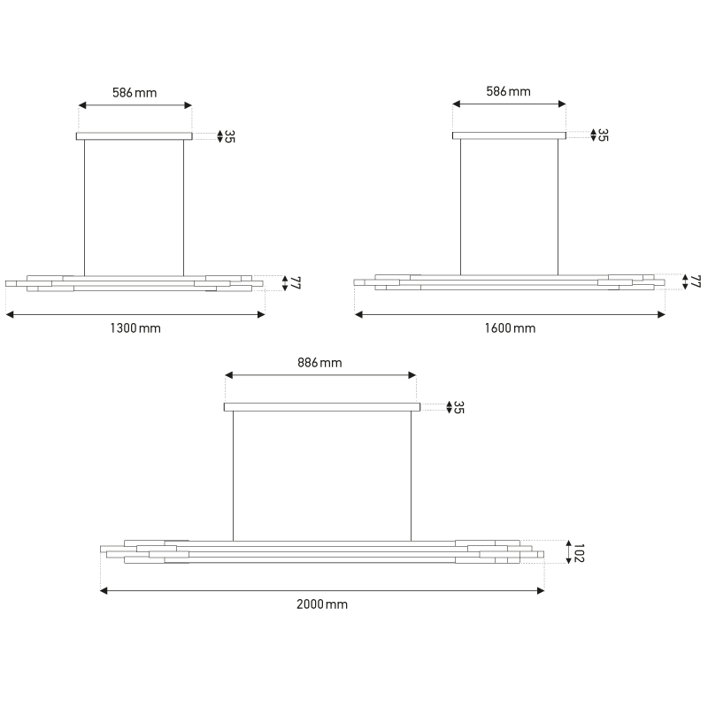 Suspension design ORG P Horizontal 2000 DCW